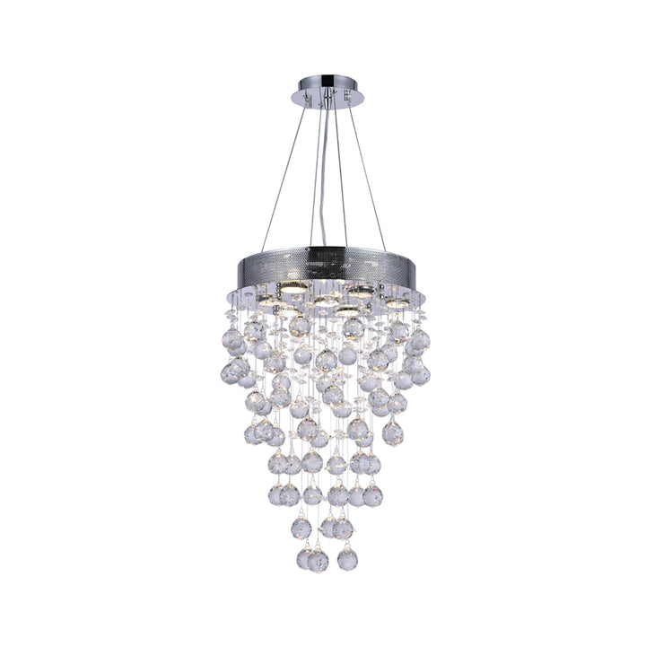 Round Cluster LED Crystal Chandelier - Width:40cm Height:60cm - Designer Chandelier Australia