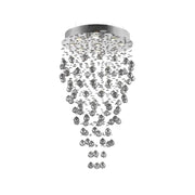 Round Cluster LED Crystal Chandelier -SMOKE - Width:50cm Height:90cm