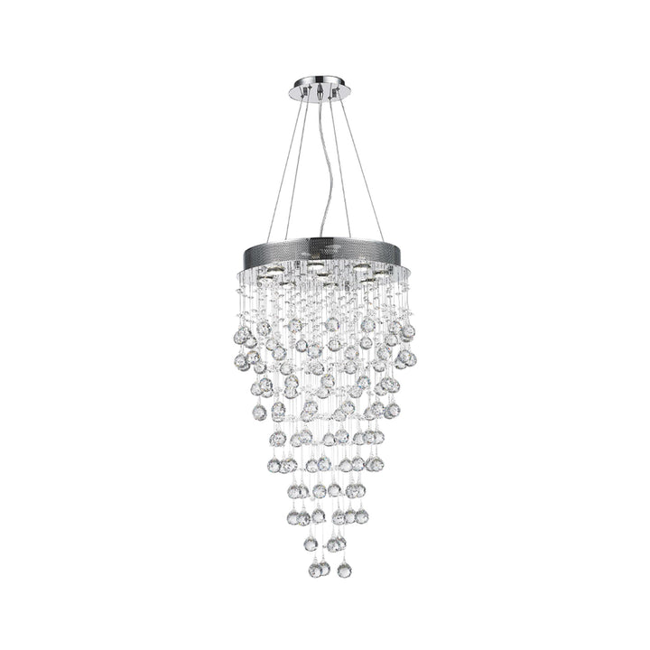 Round Cluster LED Crystal Chandelier - Width:50cm Height:90cm - Designer Chandelier Australia