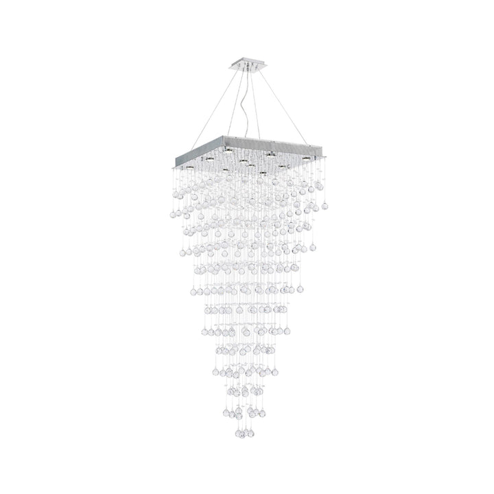 Square Cluster LED Crystal Chandelier - Width:70cm Height:180cm - Designer Chandelier Australia