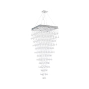 Square Cluster LED Crystal Chandelier - Width:70cm Height:180cm