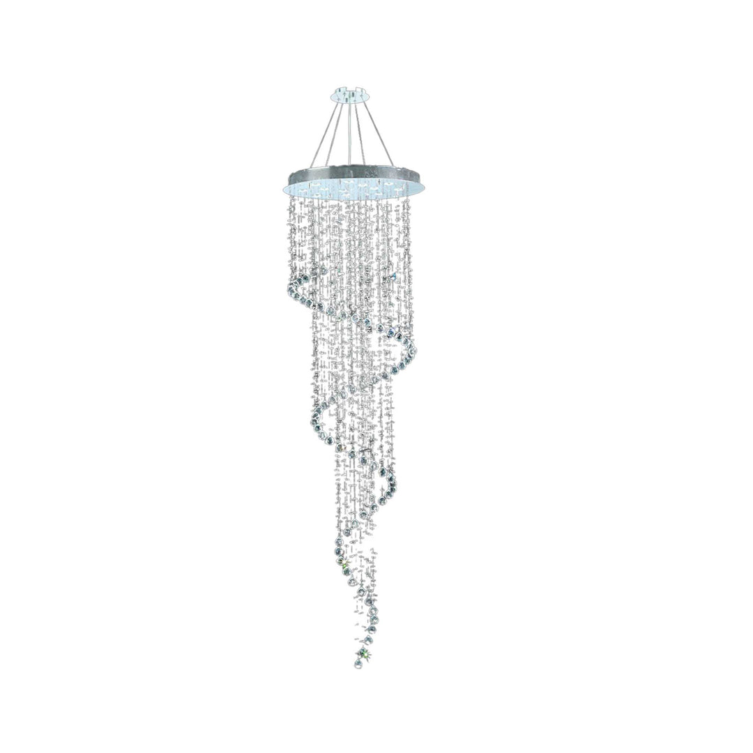 Contemporary Spiral LED Chandelier - W:70cm H:240cm - Chrome - Designer Chandelier Australia