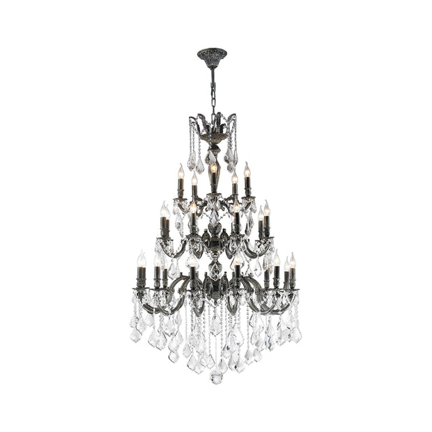 AMERICANA 25 Light Crystal Chandelier - Antique SILVER