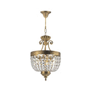 Florence Basket Chandelier - Solid Brass Finish - W:30cm H:46cm