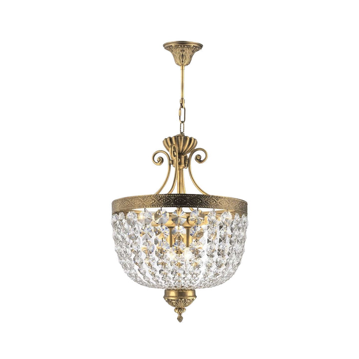 Florence Basket Chandelier - Solid Brass Finish- W:40cm
