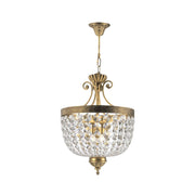 Florence Basket Chandelier -  Solid Brass Finish- W:40cm H:50cm