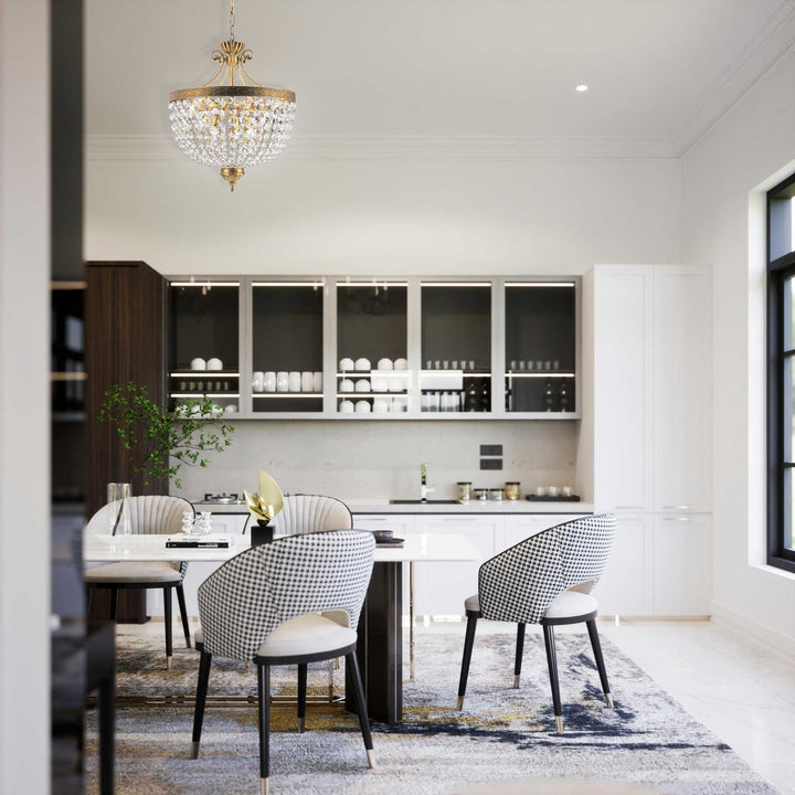 Florence Basket Chandelier - Solid Brass Finish- W:50cm H:65cm - Designer Chandelier Australia