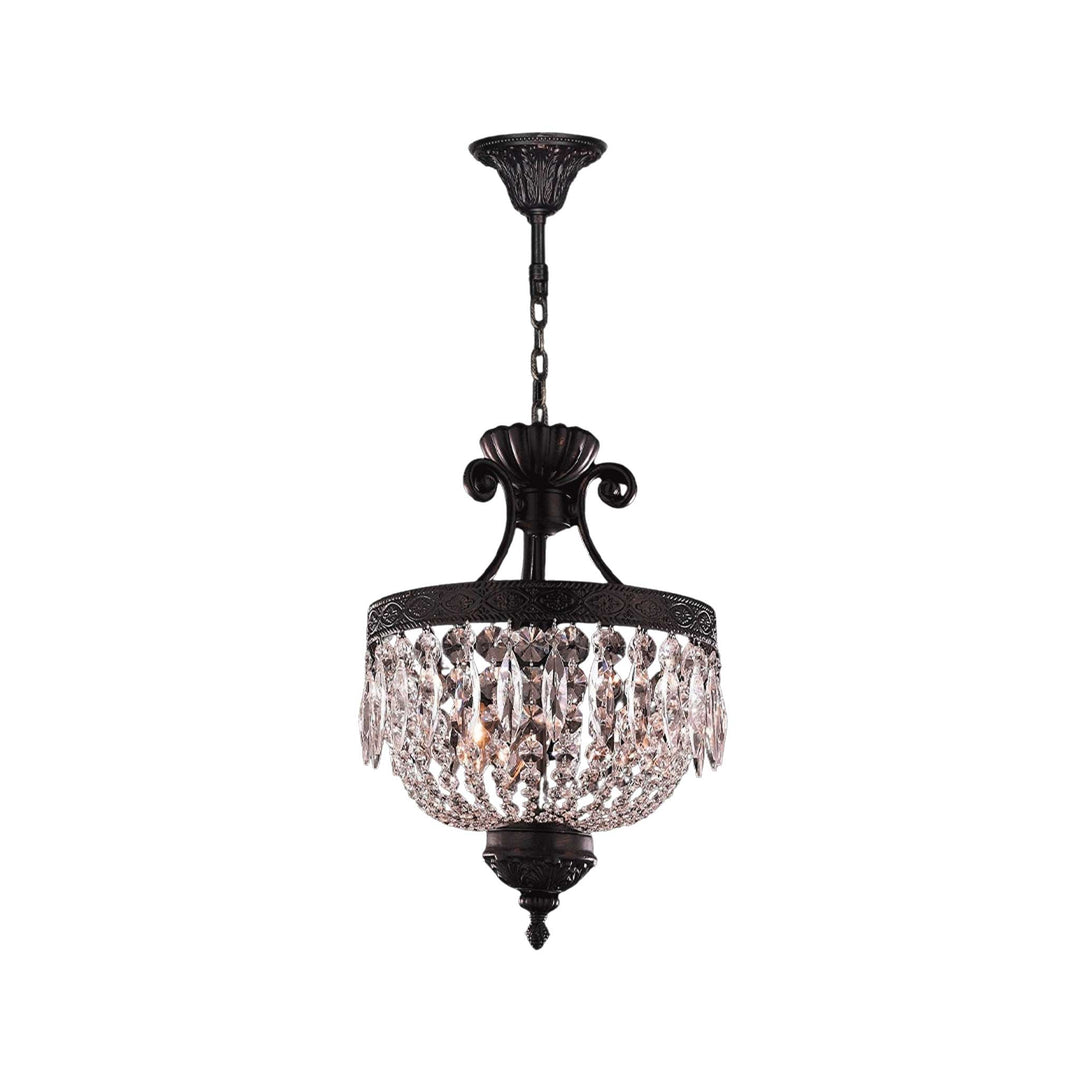Florence Basket Chandelier - Flemish Brass Finish- W:30cm H:46cm - Designer Chandelier Australia