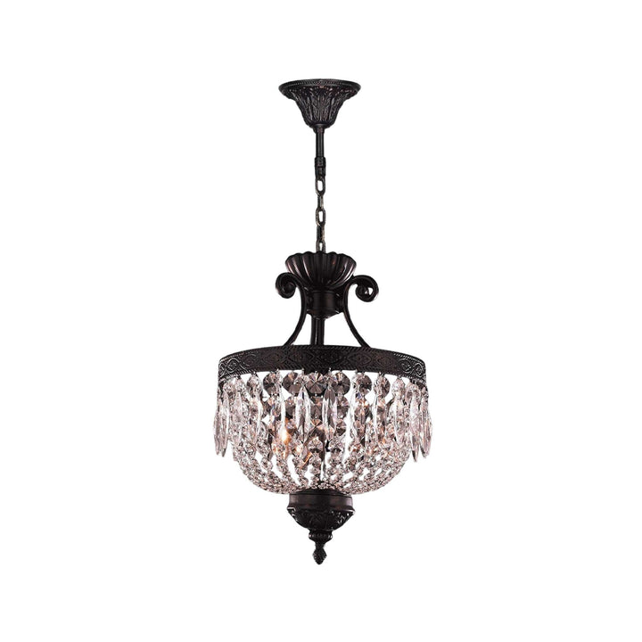 Florence Basket Chandelier - Flemish Brass Finish- W:30cm H:46cm - Designer Chandelier Australia