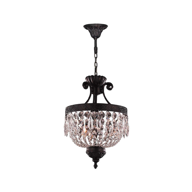 Florence Basket Chandelier -  Flemish Brass Finish- W:30cm H:46cm