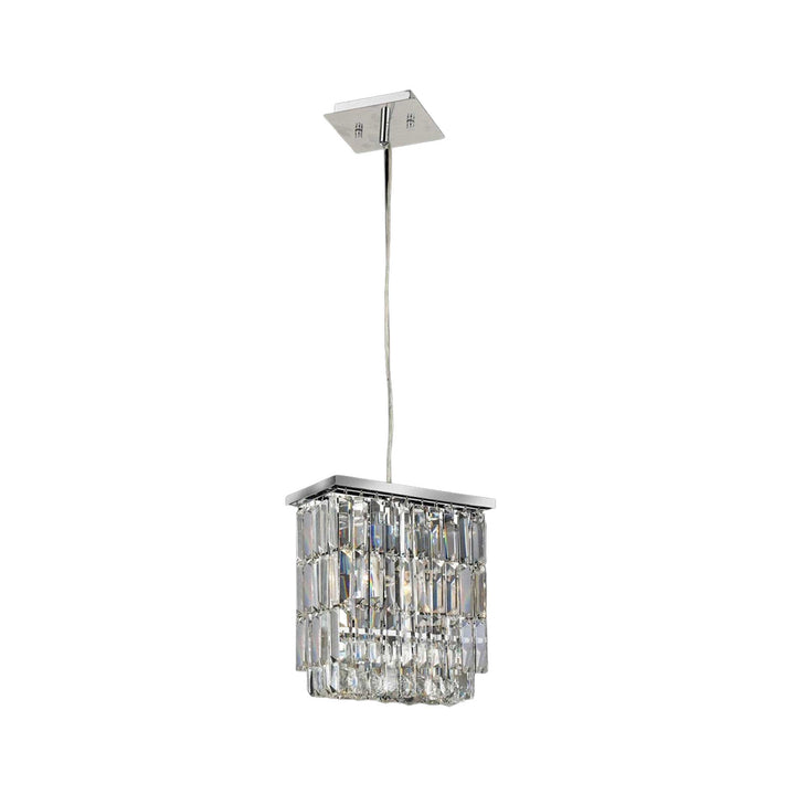 Modena Crystal Pendant - Rectangle Multi Tier W: 25cm - Designer Chandelier Australia