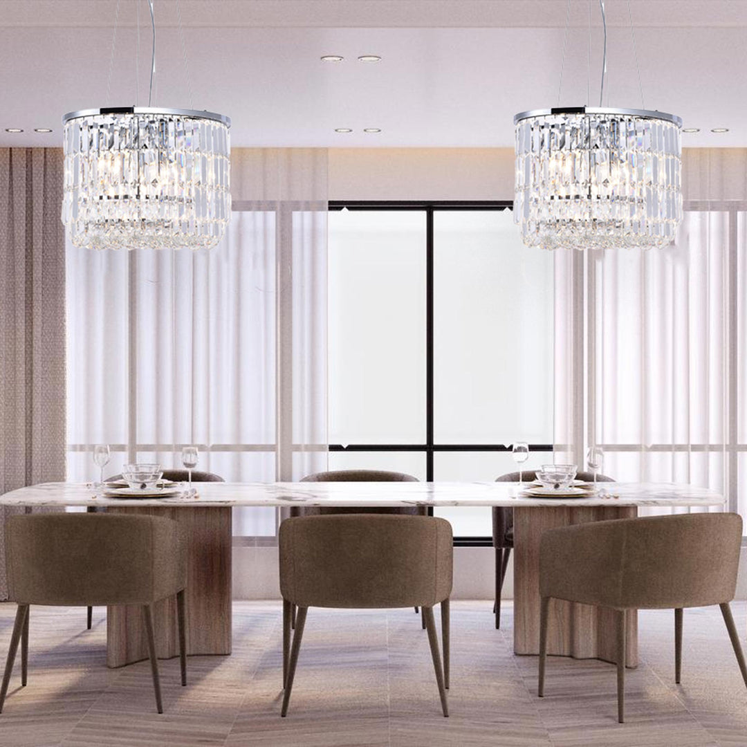 Modena Crystal Pendant - Oval Multi Tier W: 50cm - Designer Chandelier Australia