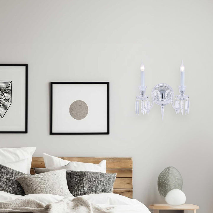 Buckingham Wall Sconce - Double Arm Double Sconce - Chrome - Designer Chandelier Australia