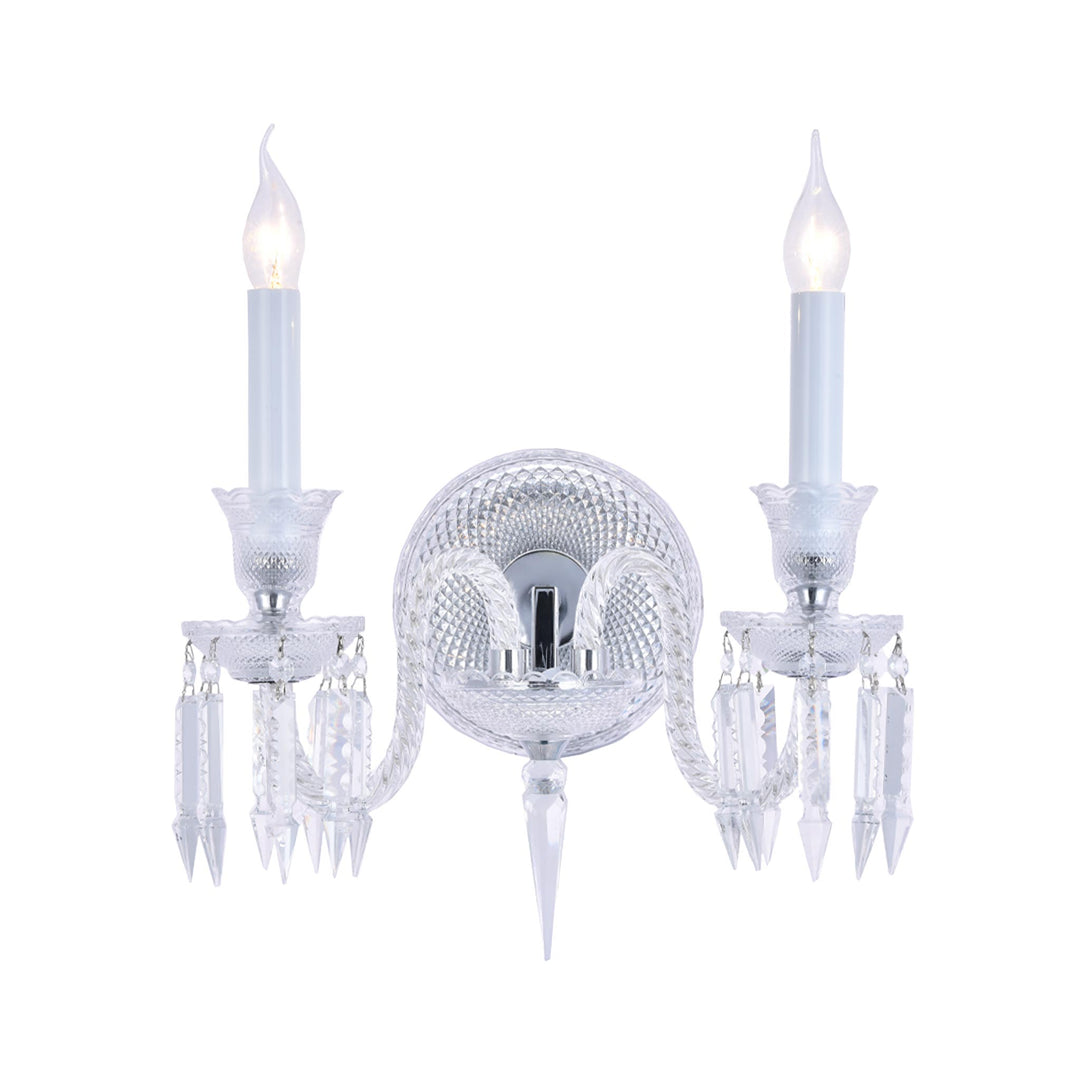 Buckingham Wall Sconce - Double Arm Double Sconce - Chrome - Designer Chandelier Australia
