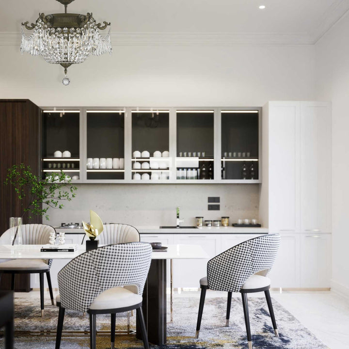 Regency Basket Chandelier - Antique Bronze Style - Flush Mount - W:46cm H:43cm - Designer Chandelier Australia