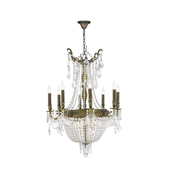 Regency Basket Chandelier - Antique Bronze Style - W:66cm H:94cm