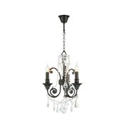 French Provincial Iron Chandelier- 3 Arm - Wrought Iron Finish