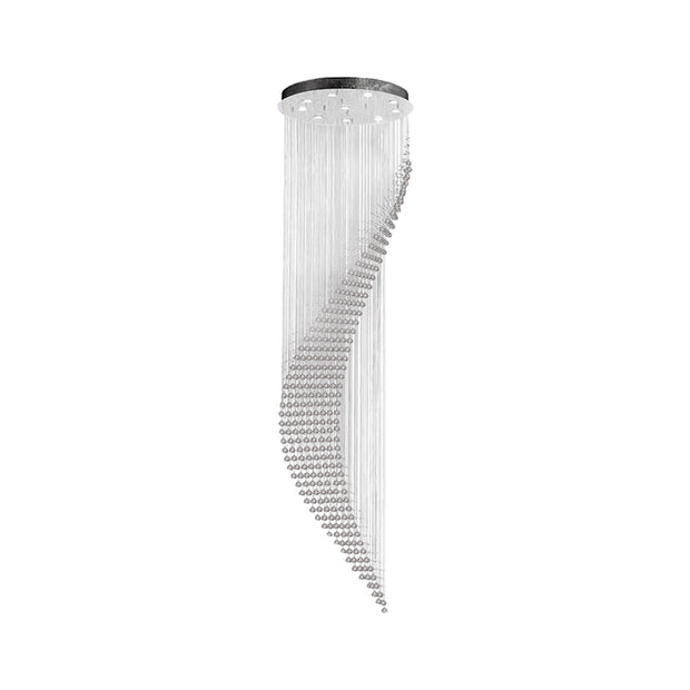Contemporary Wave LED Chandelier - W:90cm H:400cm
