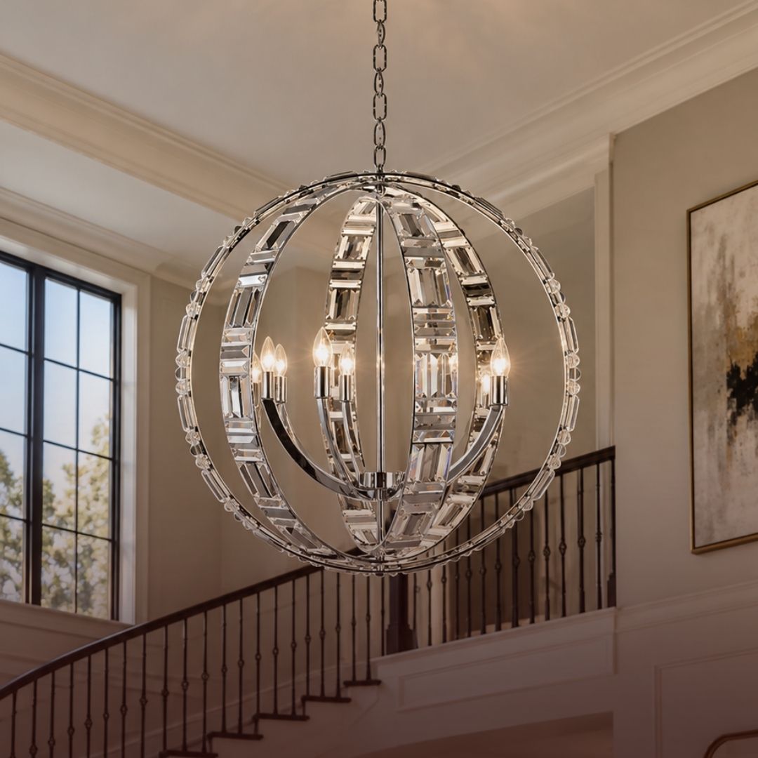 Aurora NewYork Orb - 8 Light - Chrome