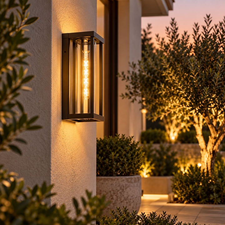 Castro Outdoor Wall Sconce - 1 Light - Black