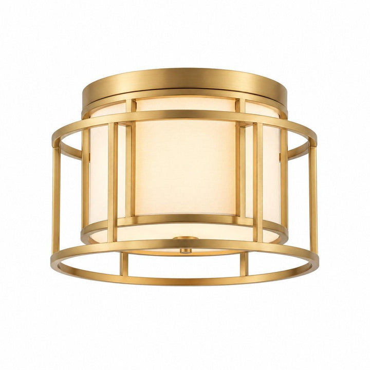 Dixon Collection - Flush Mount Chandelier - Satin Brass Frame - W:38cm