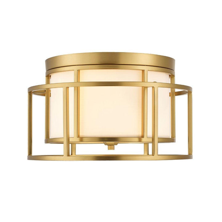 Dixon Collection - Flush Mount Chandelier - Satin Brass Frame - W:38cm
