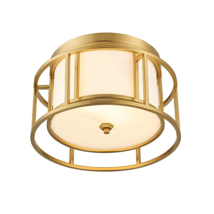 Dixon Collection - Flush Mount Chandelier - Satin Brass Frame - W:38cm