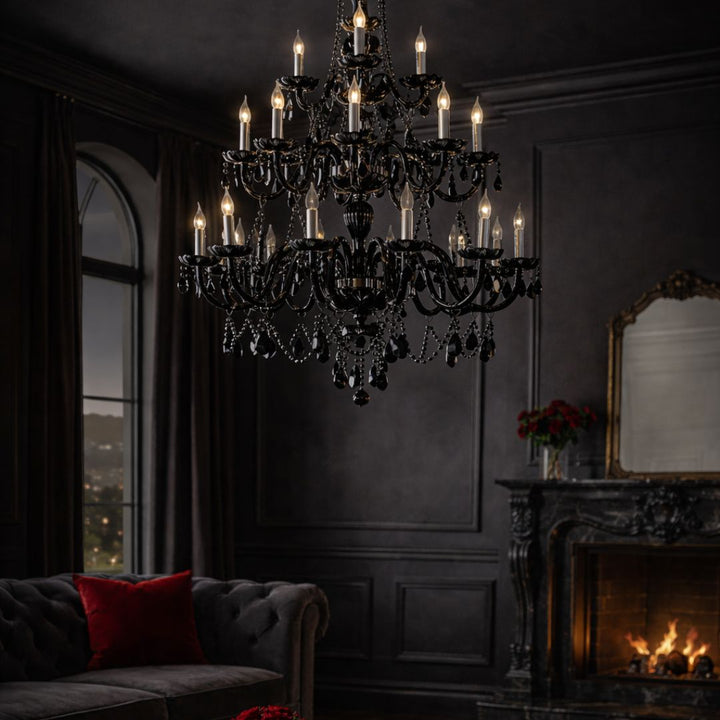 Jet Black Bohemian Bundle (2 FREE sconces) - Designer Chandelier Australia