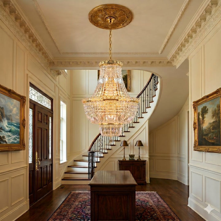 Empress Crystal Basket Chandelier - GOLD 12 Light