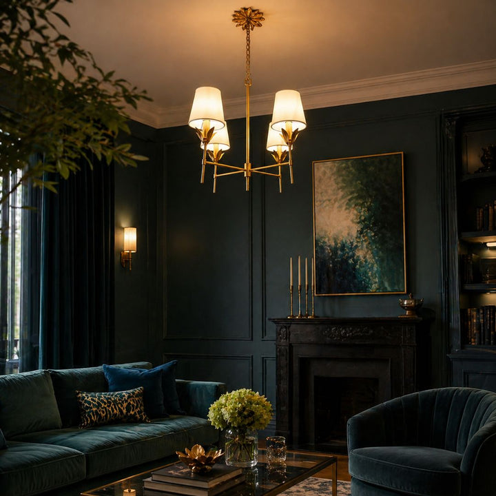 Florentine Collection - 4 Light Chandelier - Antique Gold