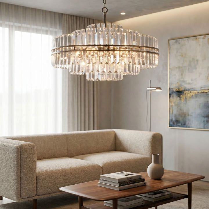 Ashton Collection - Chandelier - Champagne Finish - W:80cm