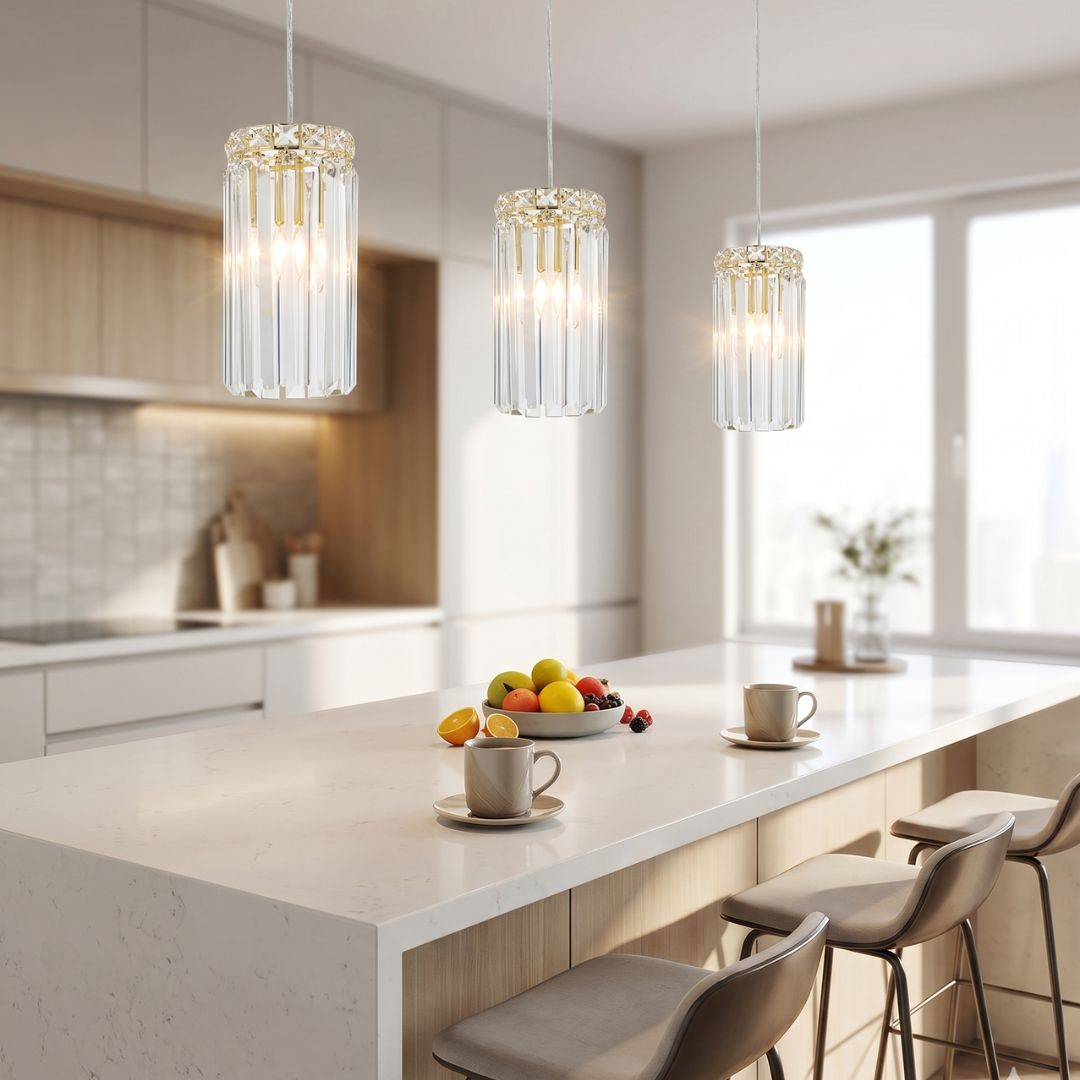 Modular Pendant Modular Single Light Pendant - Round - Gold Fixtures - H:25cm ...