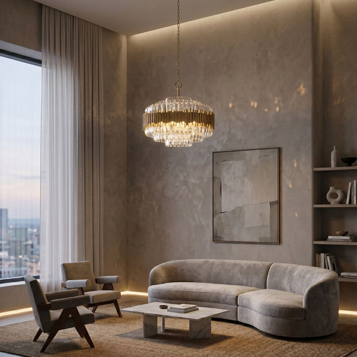 Allegra Collection - 83cm Chandelier - Brass