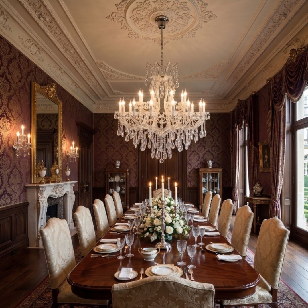 Maria Theresa Crystal Chandelier 24 Light - Silver Plated