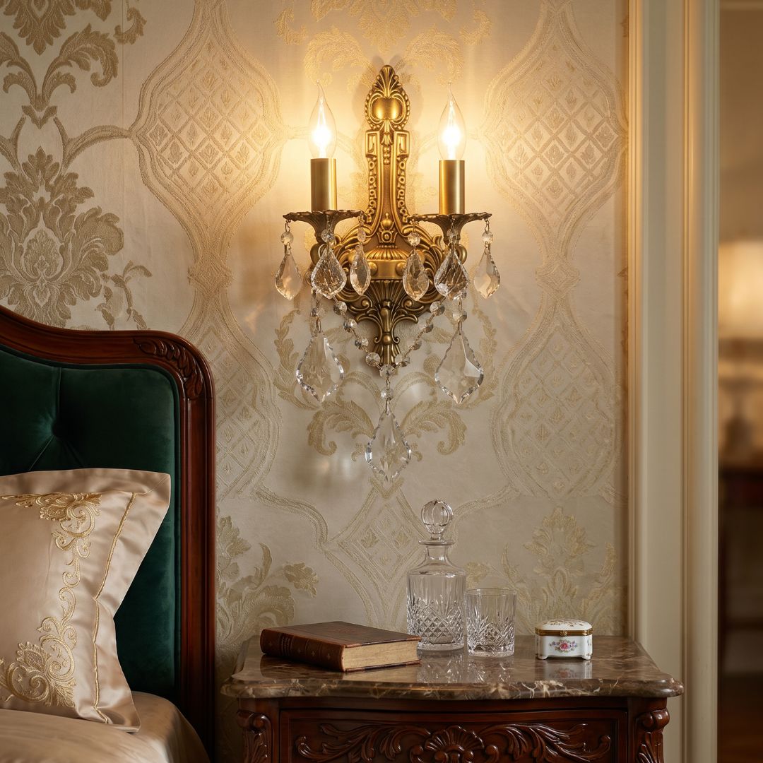 Americana 2 Light Wall Sconce - Edwardian - Brass Finish