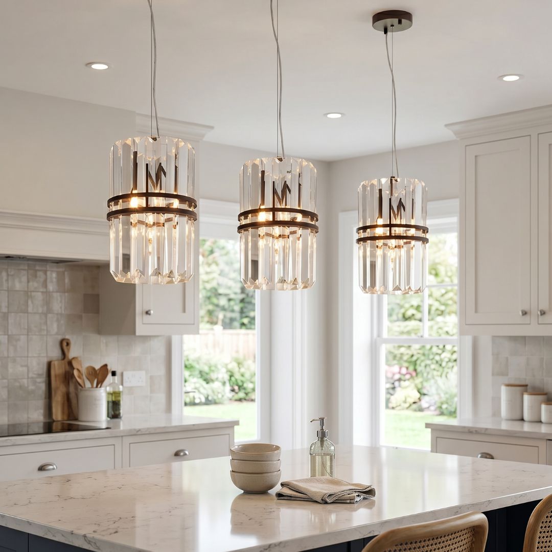 Ashton Collection - Pendant- Warm Bronze Finish - W:20cm