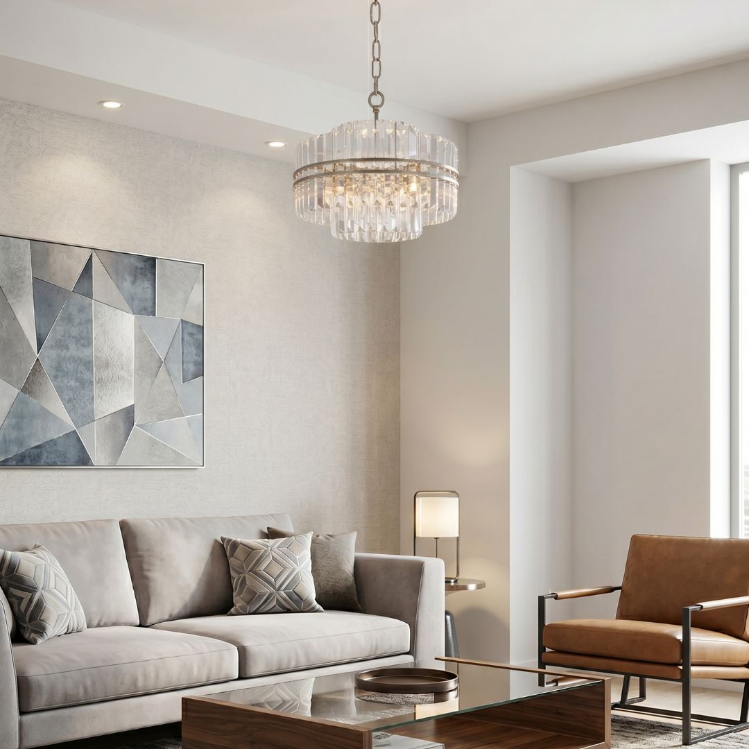Ashton Collection - Chandelier - Champagne Finish - W:55cm