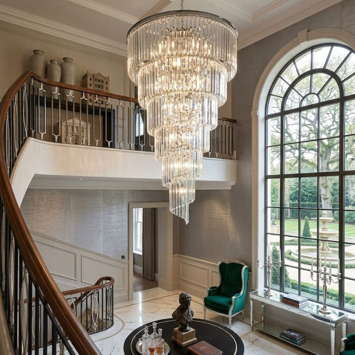 NewYork Oasis Spiral Chandelier - Chrome - W:80cm