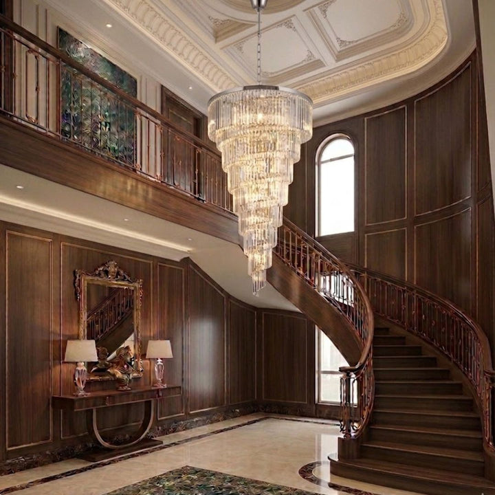 NewYork Oasis Spiral Chandelier - Chrome - Width: 90cm