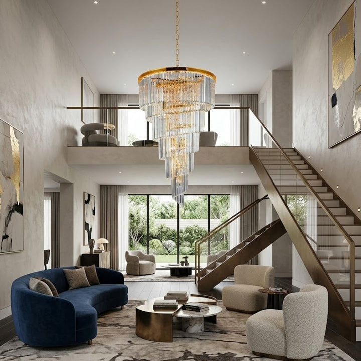 NewYork Oasis Spiral Chandelier - Gold - W:80cm