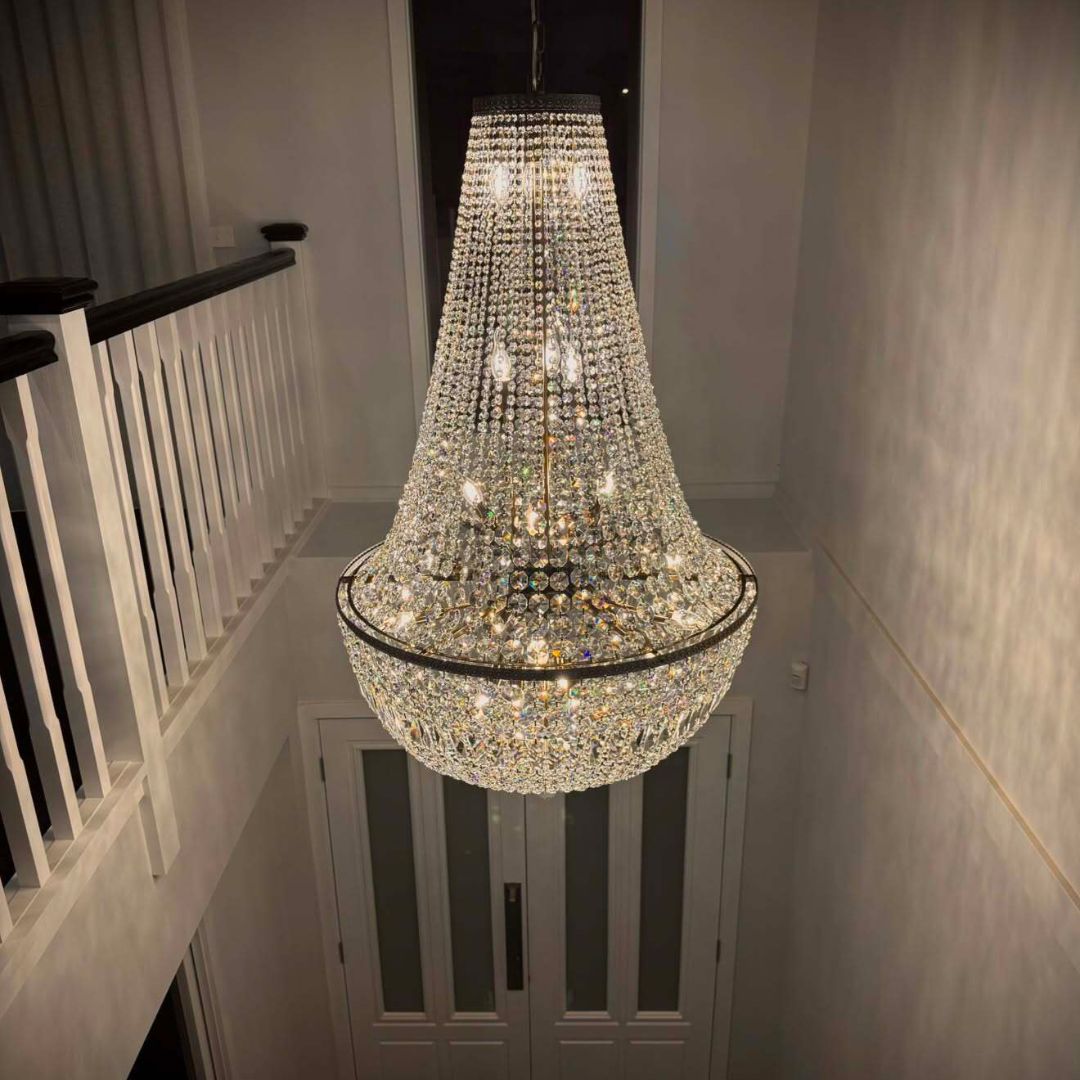 French Basket Chandelier - Antique Bronze - 80cm by 130cm