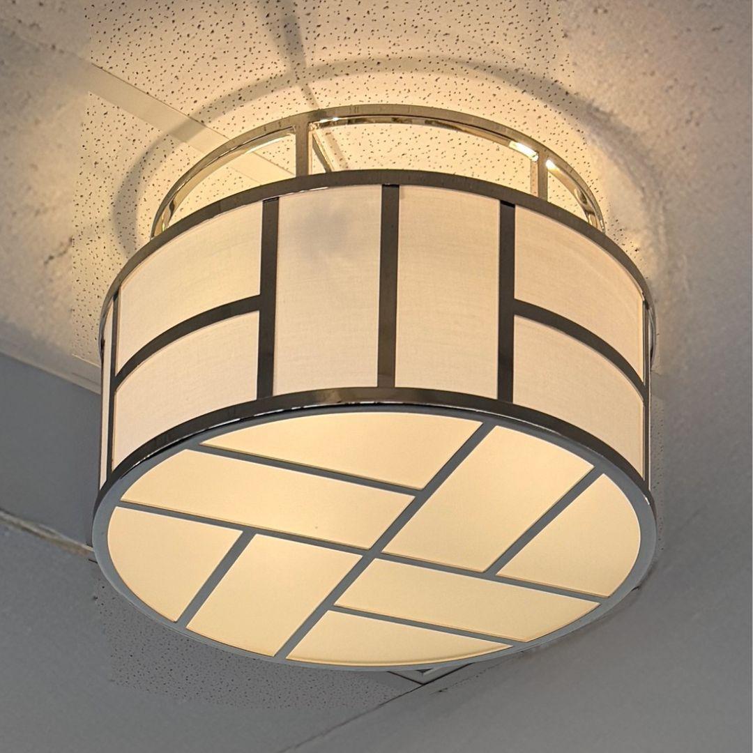 Fulton Collection - Flush Mount Chandelier - Polished Nickel Frame- W:43cm