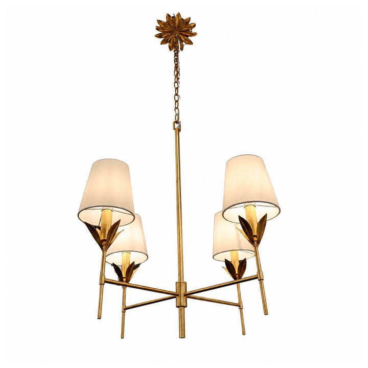 Florentine Collection - 4 Light Chandelier - Antique Gold
