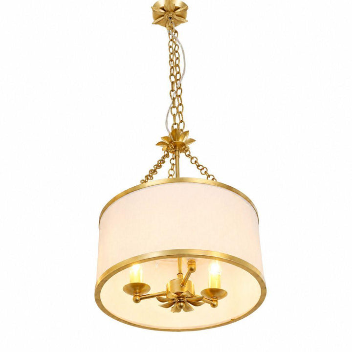 Florentine Collection - 3 Lights Ring Pendant - Antique Gold