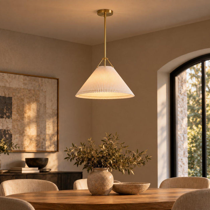 Grayson Collection - Single Pendant - Satin Brass - W:62cm