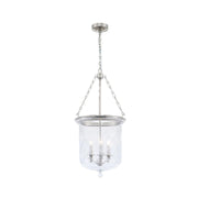 Chathan Bell - 3 Light Pendant - Polished Nickel