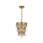 Silas Collection - 3 Tier Antique Gold Pendant