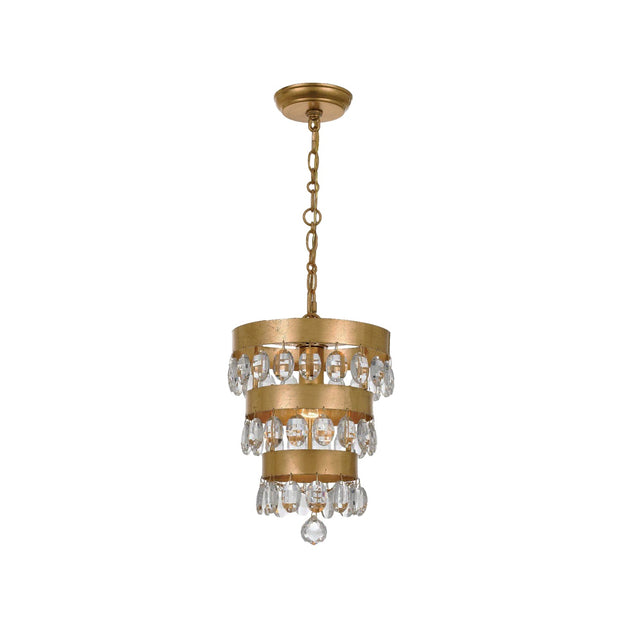 Silas Collection - 3 Tier Antique Gold Pendant