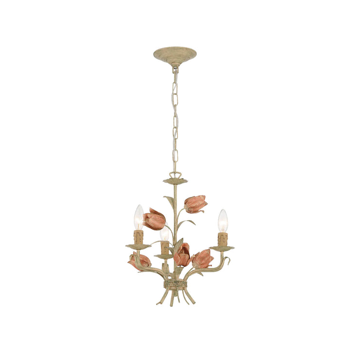 Brittany Collection - Sage Rose 3 Lights Chandelier