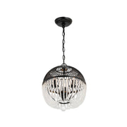 Fiona Collection - Matte Black Chandelier - W:30cm